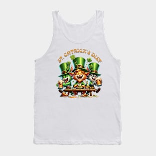 St Patricks day leprechaun cats - St. Catrick‘s diet Tank Top